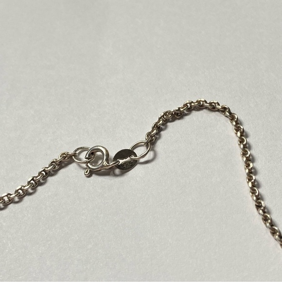 Authentic Amethyst gemstone and Sterling Silver Dainty Drop Pendent Necklace 14” - Picture 4 of 6